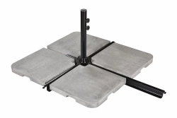 Dalle pour parasol excentré Seclin ton zinc, 22 kg