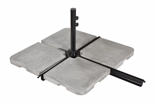 Dalle pour parasol excentré Seclin ton zinc, 22 kg