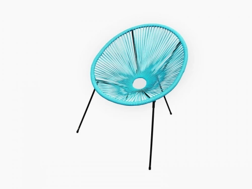 Chaise De Jardin En Acier Acapulco Bleu Turquoise