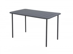 Table De Jardin De Repas Café Rectangulaire Anthracite 4 Personnes