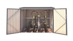 Coffre en métal - 4 Vélos - 4,02m² - 203 x 198 x 157/142 cm