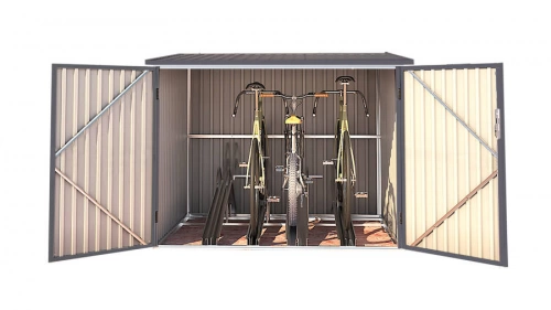 Coffre en métal - 4 Vélos - 4,02m² - 203 x 198 x 157/142 cm
