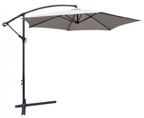 Parasol déporté rond COLLIOURE  - Gris