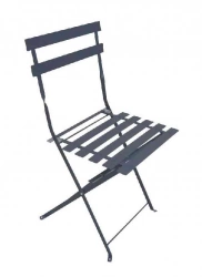 Lot de 2 chaises de jardin pliantes BISTROT -  Gris