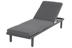 Bain de soleil Aveiro en aluminium - matelas en polyester - Anthracite