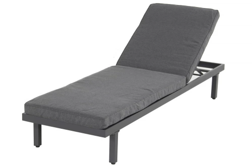 Bain de soleil Aveiro en aluminium - matelas en polyester - Anthracite