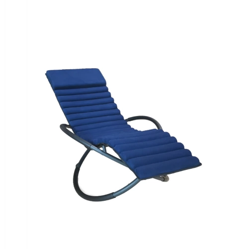 Bain de soleil Swing Luxe Monaco en aluminium - Bleu