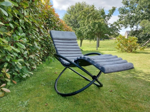 Bain de soleil Swing Luxe Monaco en aluminium - Gris anthracite