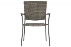 Chaise Sintra en résine tressée - pieds en aluminium - Anthracite/marron grisé