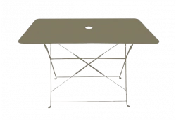 Ensemble repas Bistrot dépliant métal - Table + 4 Chaises - Taupe