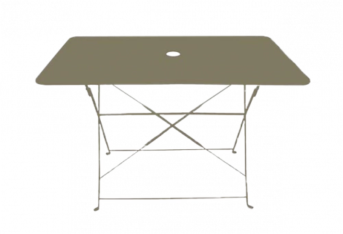 Ensemble repas Bistrot dépliant métal - Table + 4 Chaises - Taupe