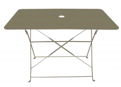 Table rectangulaire d'extérieur pliante Bistro en acier - Taupe