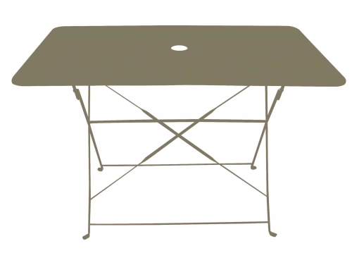 Table rectangulaire d'extérieur pliante Bistro en acier - Taupe