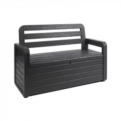 Coffre banc de jardin 263L en résine - FOREVERSPRING - Anthracite