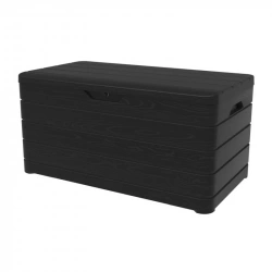 Coffre de jardin 320 kg en résine anthracite- Dolomiti 500L – 130 cm
