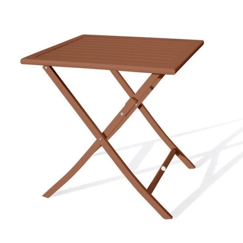 Table à manger de jardin de repas Marius-tb70-terra carré terracotta