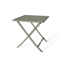 Table de jardin pliante carré de couleur vert pour 2 personnes