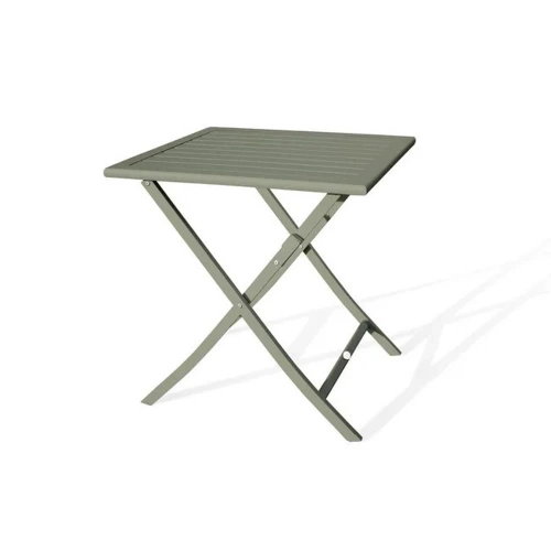Table de jardin pliante carré de couleur vert pour 2 personnes