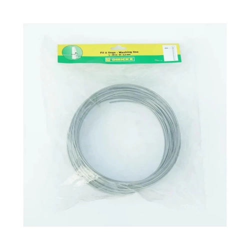 Fil à linge lisse en inox gris L.20 m