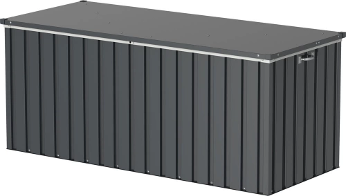 Coffre de rangement métal 1,27m² - 1,74 x 0,73 m - Anthracite