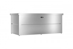 Coffre de jardin - taille M - Argent métallisé - 165x85x69 - acier