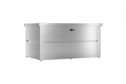 Coffre de jardin - taille S - Argent métallisé - 135x65x69 - acier