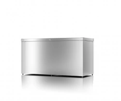 Coffre de rangement polyvalent - taille S - Argent métallisé - 129x56,5x68,2 - acier