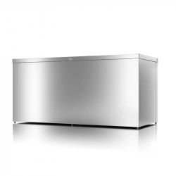 Coffre haut de rangement polyvalent - taille L - Argent métallisé - 179x76,5x82,2 - acier