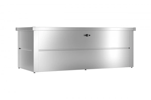 Coffre de jardin - taille L - Argent métallisé - 185x85x69 - acier