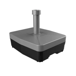 Pied de parasol à lester avec du sable jusqu’à 45 kg, argenté, L 41 x l 49 x H 16 cm