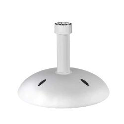 Pied de parasol lesté blanc en béton, 20kg, L 45 x l 45 x H 11 cm