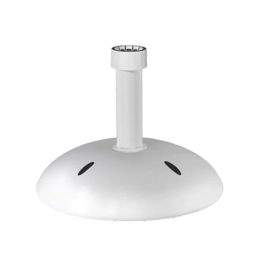 Pied de parasol lesté blanc en béton, 20kg, L 45 x l 45 x H 11 cm