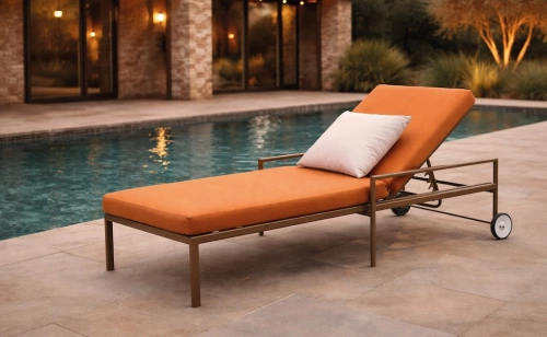 Bain de soleil multiposition – ANDROS-12 COUSSIN LUX – Aluminium finition madera tropical – Coussin tissu terracota – 1 place