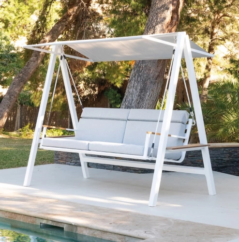 Balancelle de jardin - ARTOLA - en aluminium - 2 places