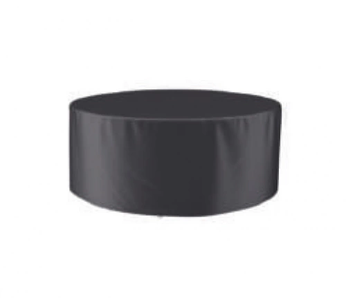 Housse imperméable pour table ronde - FUNDAS - tissu noir ou gris foncé - imperméable - Ø150 cm