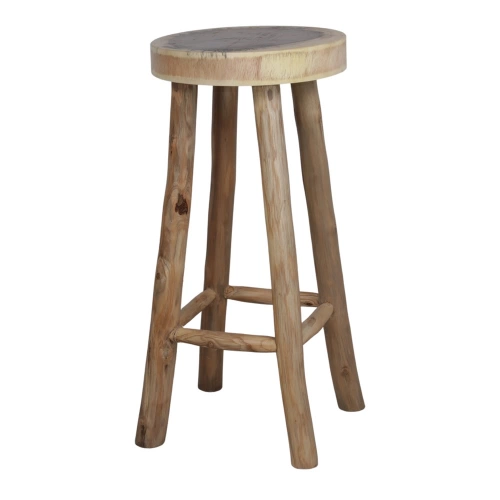 Tabouret haut en bois avec un style rustique - modèle 069 - naturel