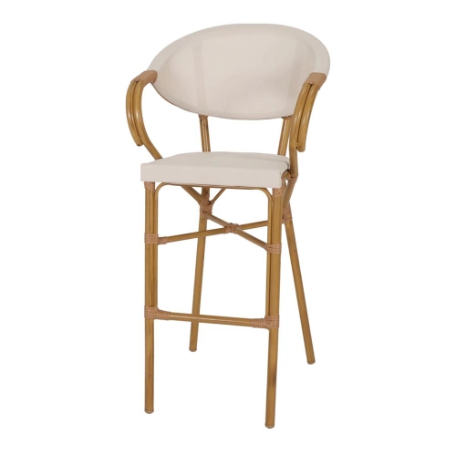 Tabouret haut avec un style bistrot - modèle 082 - beige
