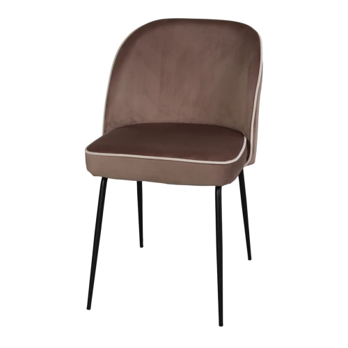 Chaise tapissée avec un style Mid Century - modèle 005 - marron