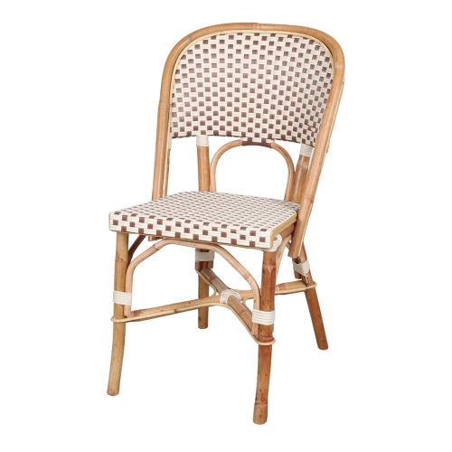 Chaise en rotin avec un style bistrot - modèle 030 - beige