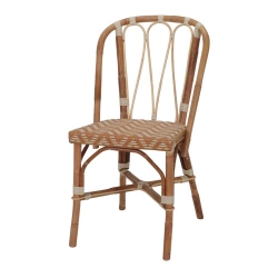 Chaise en rotin avec un style bistrot - modèle 037 - curry