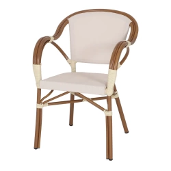 Chaise d’extérieur avec un style bistrot - modèle 039 - beige