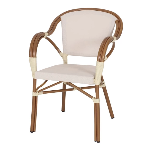 Chaise d’extérieur avec un style bistrot - modèle 039 - beige