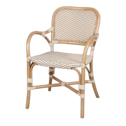 Chaise en rotin avec un style bistrot - modèle 041 - beige