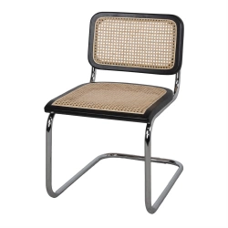 Chaise en fibres naturelles avec un style contemporain - modèle 053 - noir