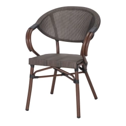 Chaise d’extérieur avec un style bistrot - modèle 057 - marron/gris