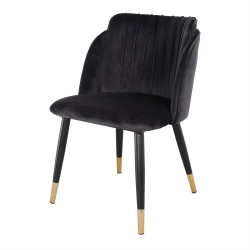 Chaise tapissée avec un style contemporain - modèle 061 - noir