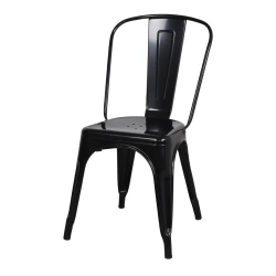 Chaise en métal avec un style industriel - modèle 062 - noir
