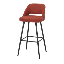 Tabouret haut tapissé avec un style Mid Century - modèle 066 - terracotta