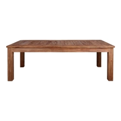 Table de salle à manger extensible avec un style rustique vintage fabriquée en bois de pin recyclé - modèle 090 - 224 cm