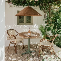 Table bistrot en teck - modèle 095 - 80 cm